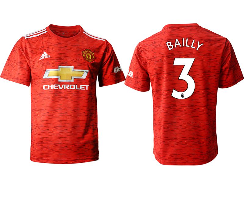 Men 2020-2021 club Manchester United home aaa version #3 red Soccer Jerseys->manchester united jersey->Soccer Club Jersey